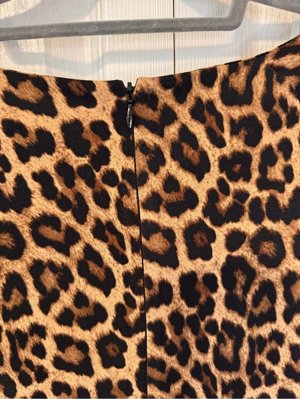 Michael Kors Leopard Print Ruched Sheath Dress Brown/Black Size Small 3/4 Sleeve